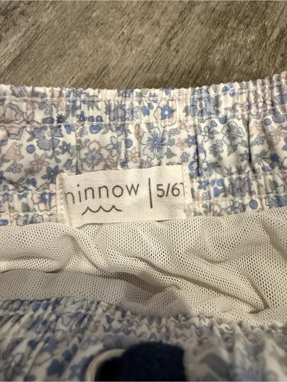 Minnow Toddler Swim Trunks with Floral Print - 5/6T